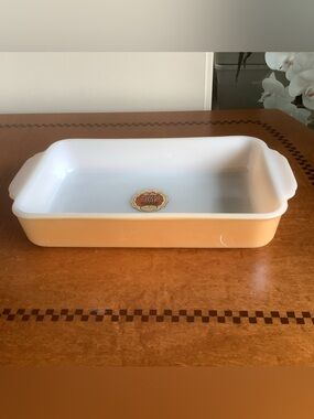 Vintage Fire King Copper Tint Rectangular Baking Dish